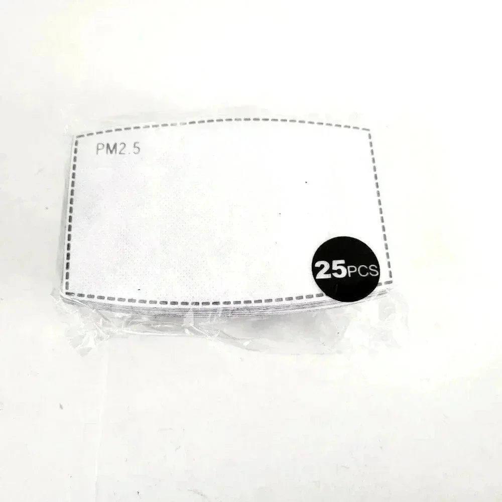 PM2.5 Activated Carbon Filter Inserts New Refills For Reusable Face Mask 20 Pcs